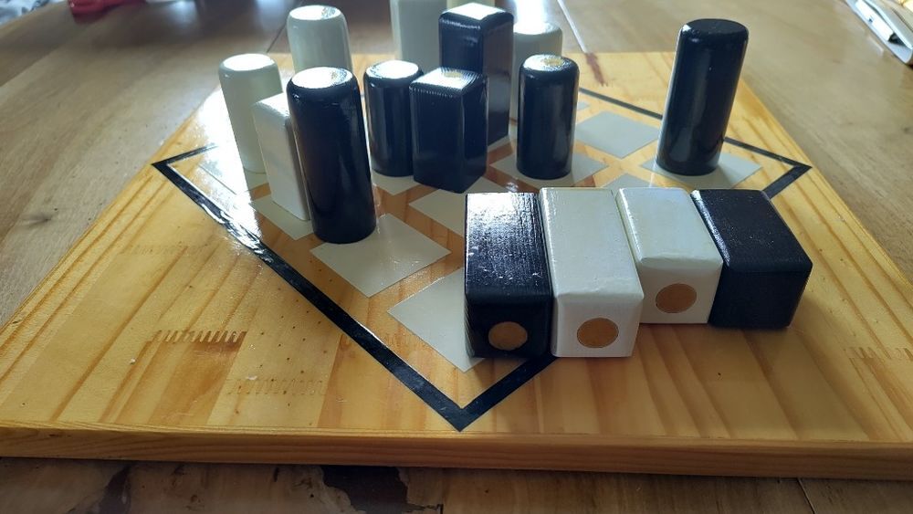 Quarto artisanal bois fait main - jeu de strat&eacute;gie 4x4 Jeux / jouets