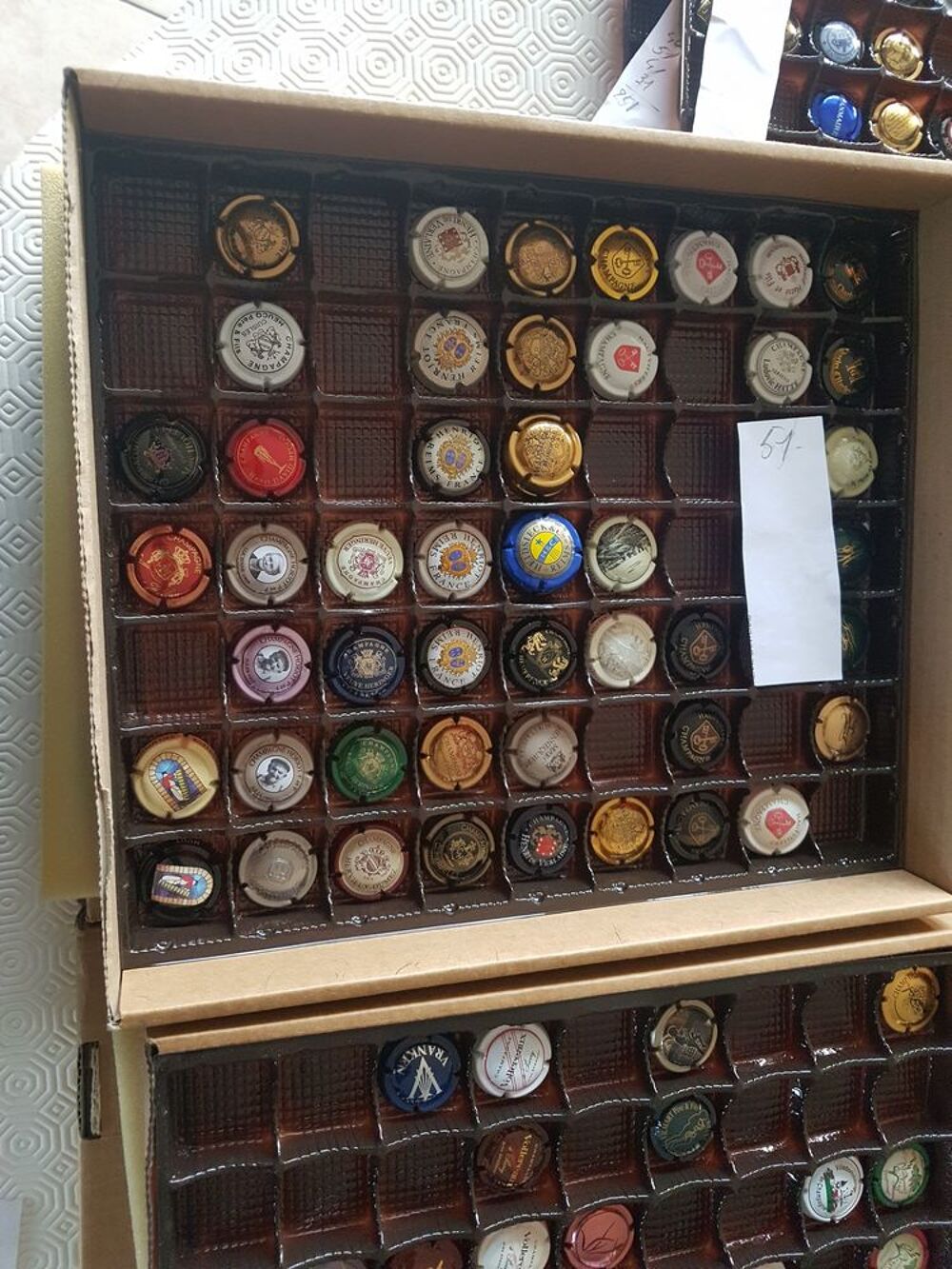 Collection de capsules d champagne 