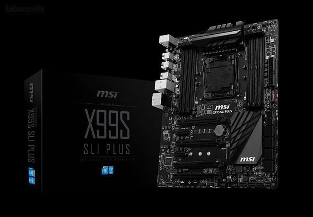Carte m&egrave;re MSI x99 SLI plus PRO + CPU intel I7 5820K 6 cores Matériel informatique