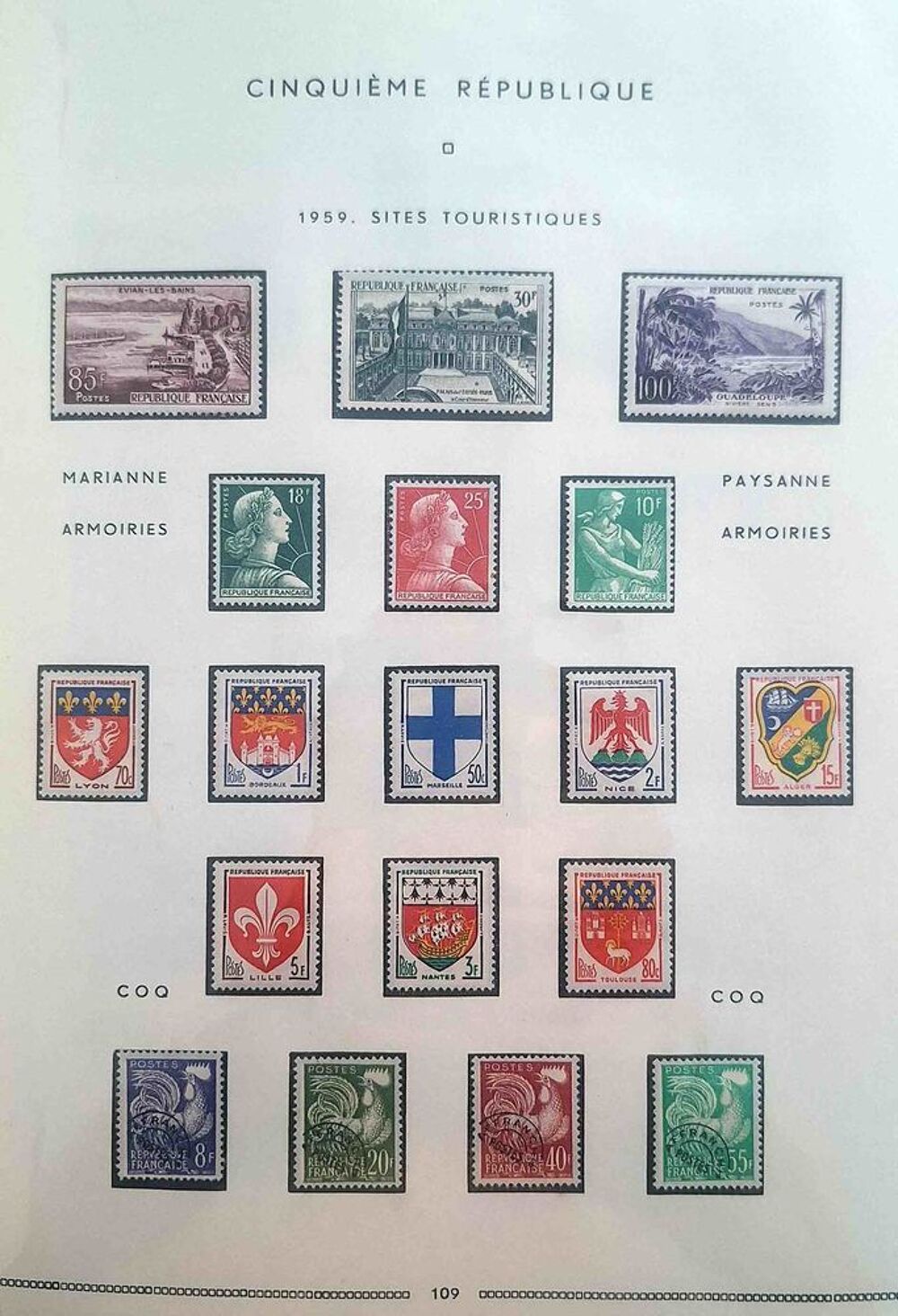 S&eacute;rie de timbres de collection de France G12 