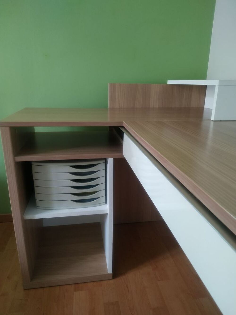 Bureau compact d'angle avec retour r&eacute;glable Gautier Meubles