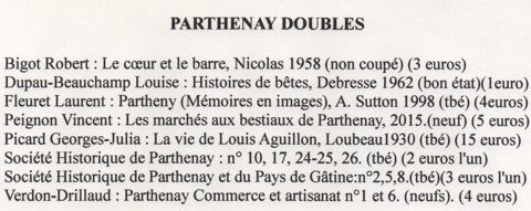Livres sur Parthenay (79) 0 Parthenay (79)