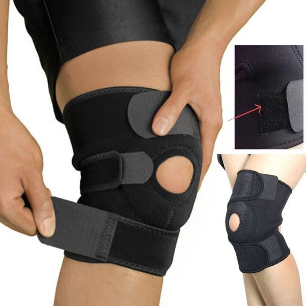 Sangle R&eacute;glable &Eacute;lastique Patella Sports Support Brace Noir Maroquinerie