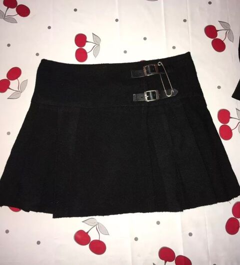 Jupe Punk Rock Metal Plisse Noire Taille 28 5 Fameck (57)