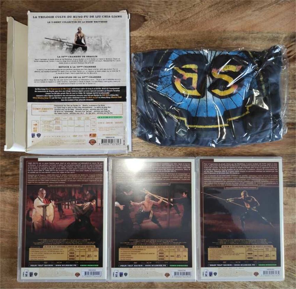 Trilogie la 36&egrave;me Chambre de Shaolin &eacute;dition ultime + T-Shir DVD et blu-ray