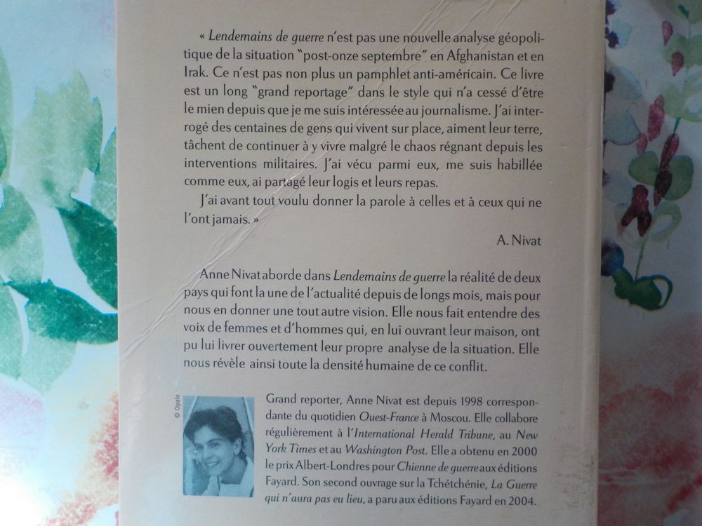 LENDEMAINS DE GUERRE en Afghanistan et en Irak Anne NIVAT Livres et BD