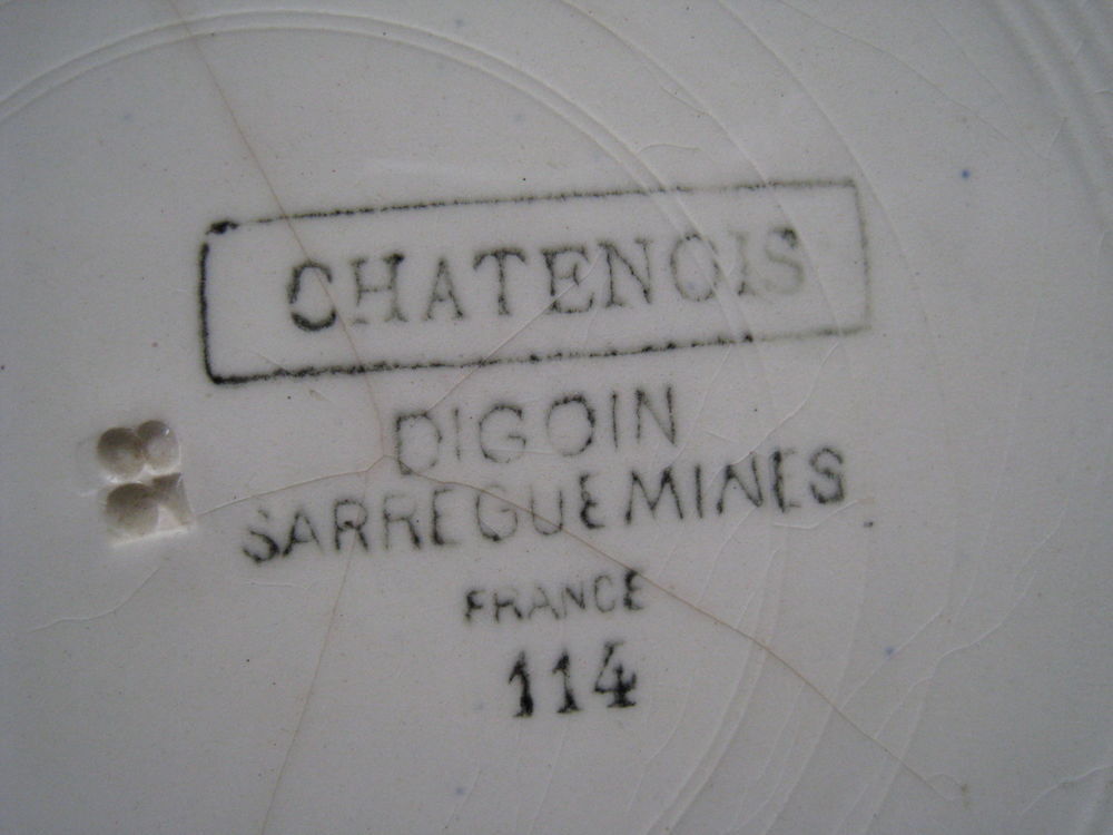 Lot assiettes Chatenois Sarreguemines 1955 Décoration