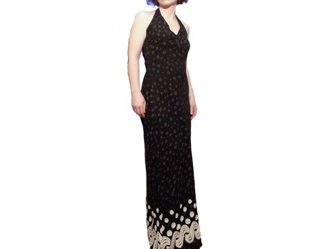 Robe Longue Dos Nu en 100% Coton Noir et Blanc- Promod   15 Paris 15 (75)