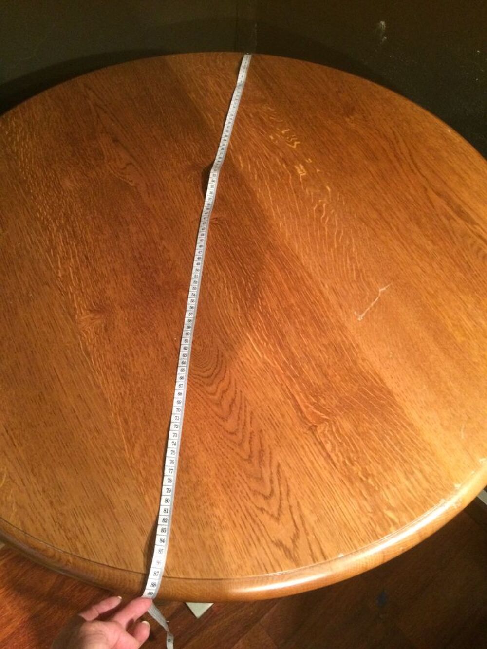 Table ronde 90 cm ch&ecirc;ne massif Meubles