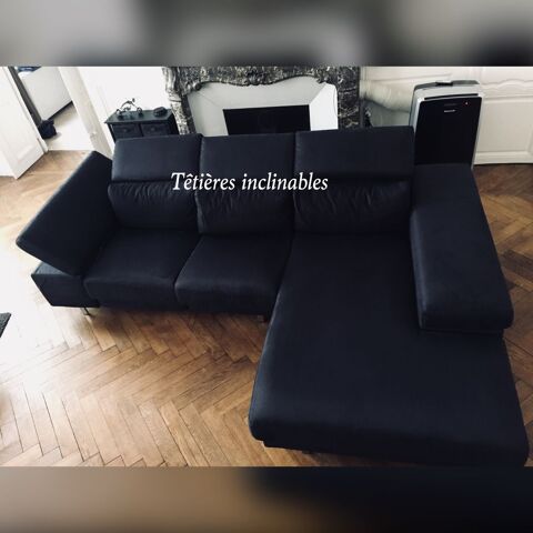 Canap d'angle Poltronesofa noir sous garantie 1650 Pont--Mousson (54)