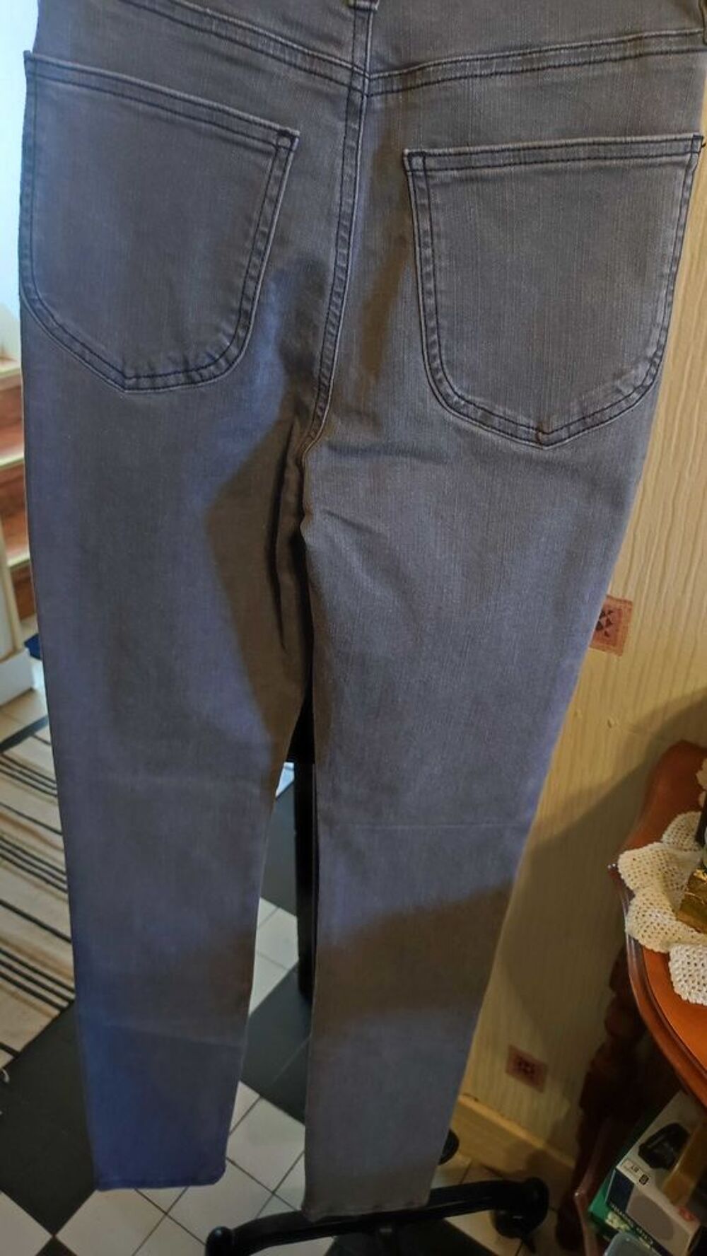 Pantalon jean gris Comptoir des Cotonniers T36 Vêtements