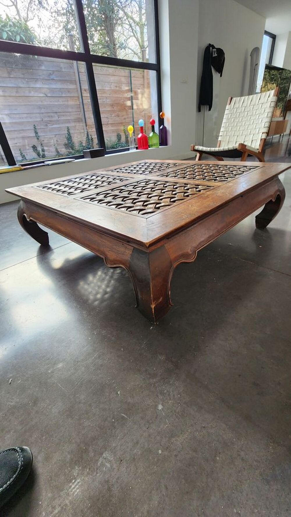 Table basse Opium en Teck tress&eacute;e Meubles