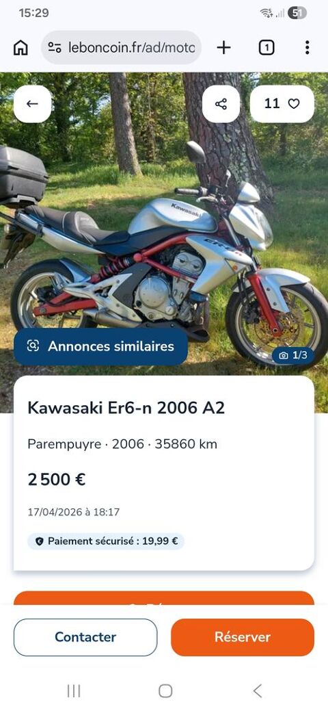 Moto KAWASAKI 2006 occasion P&eacute;rissac 33240