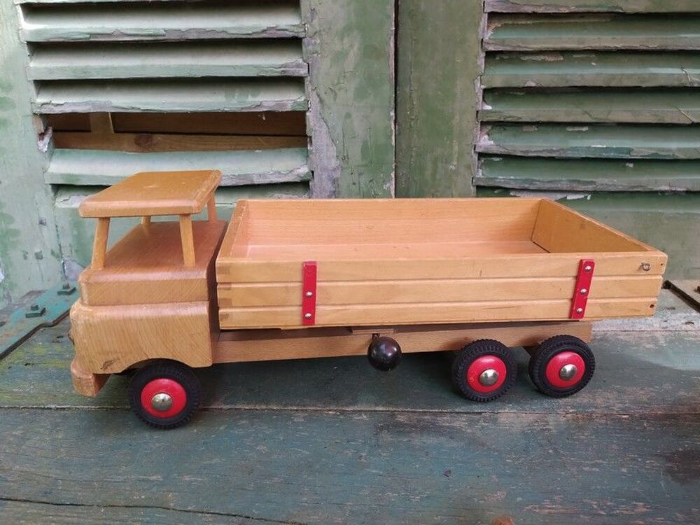 Jouet Camion Benne en Bois Marque Bigge W. Ann&eacute;es 60 Jeux / jouets