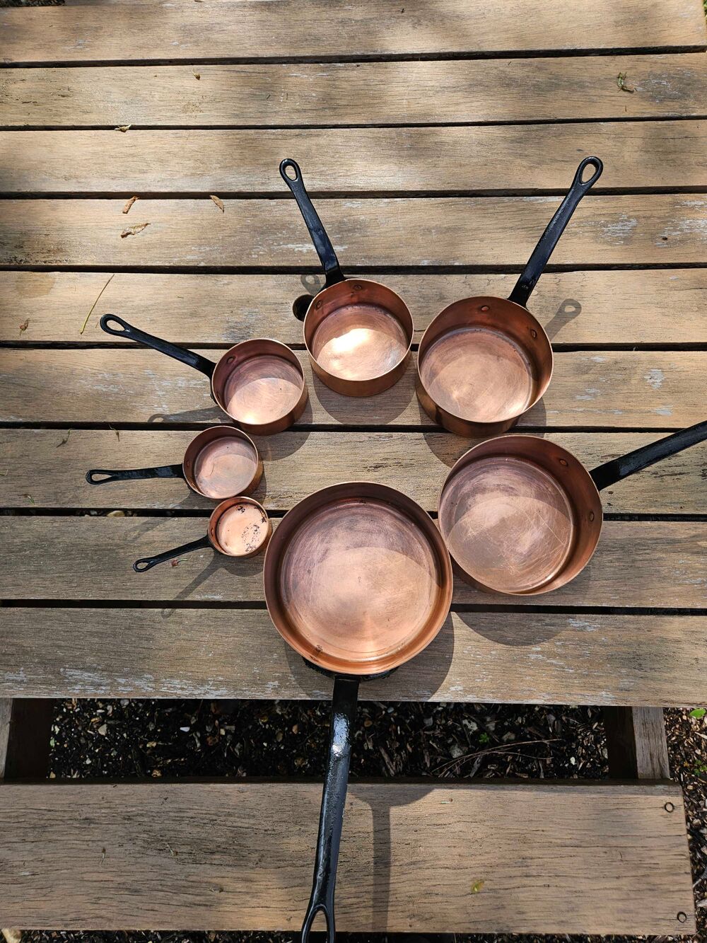 Casseroles cuivre d&eacute;corative Décoration