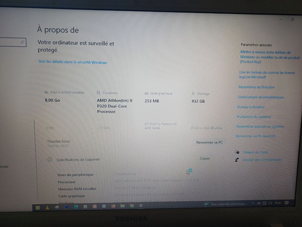 Vd Ordi Portable Toshiba Satellite 17 Pouces Matériel informatique