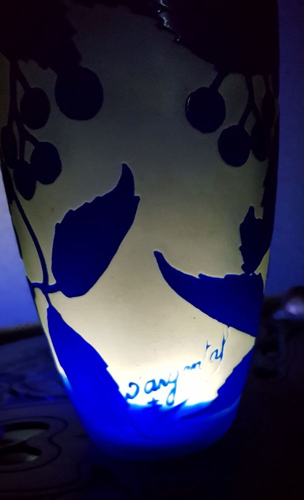 Superbe vase Art nouveau multicouches D'Argental 