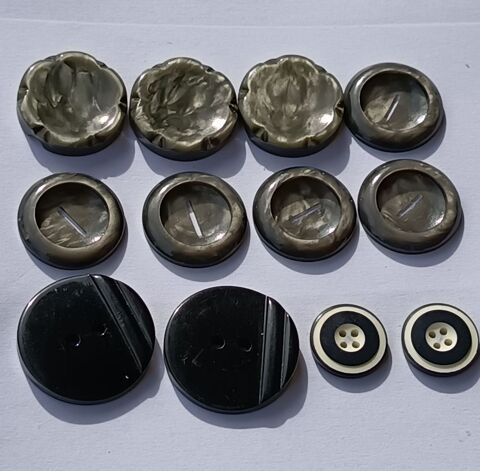  19 Boutons Vintage - Gris, Anthracite & Min�ral 38 Thonon-les-Bains (74)