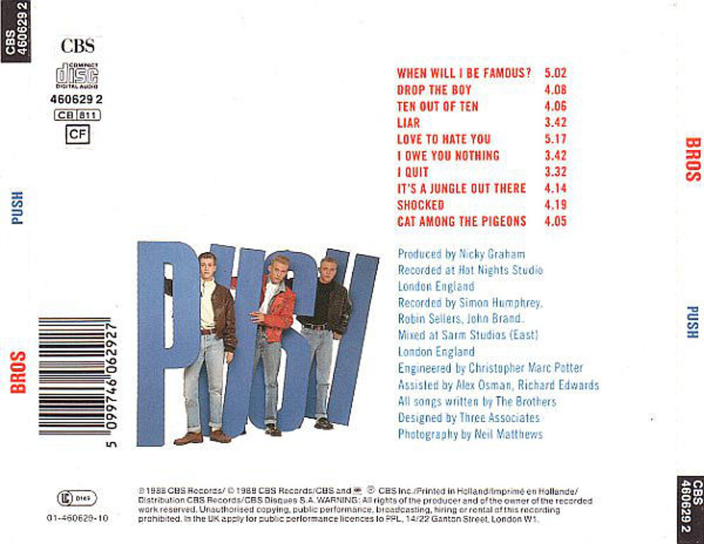 cd Bros ?? Push (etat neuf) CD et vinyles