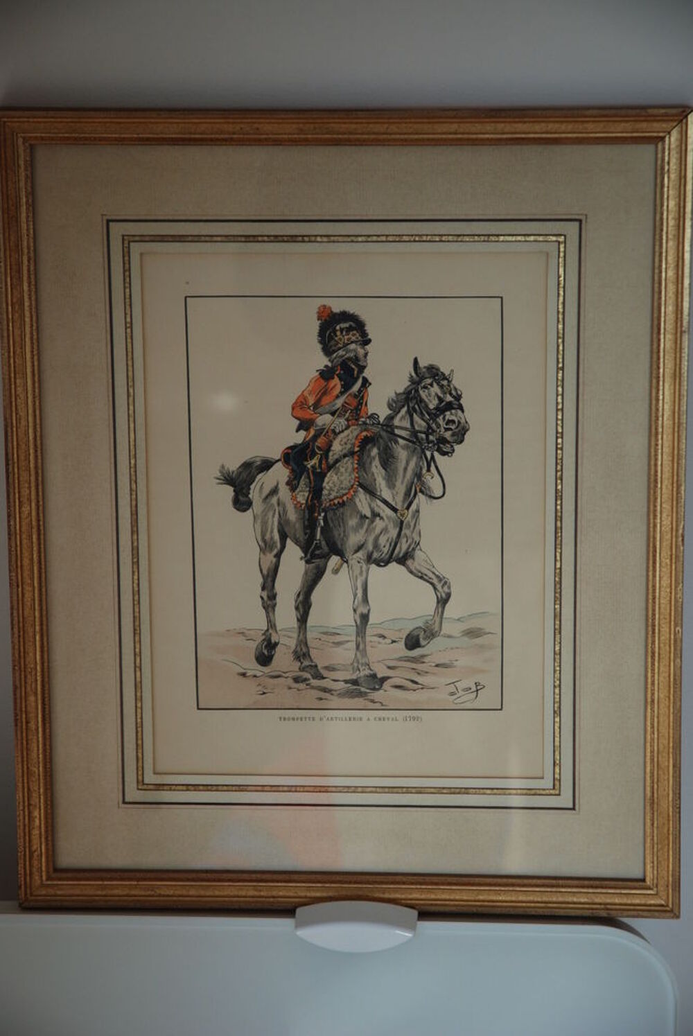 Dessins sous verre officiers de Napol&eacute;on 