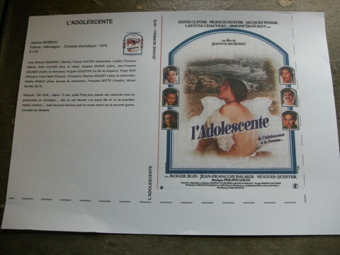 Film :   L 'adolescente    35 Saint-M�dard-en-Jalles (33)