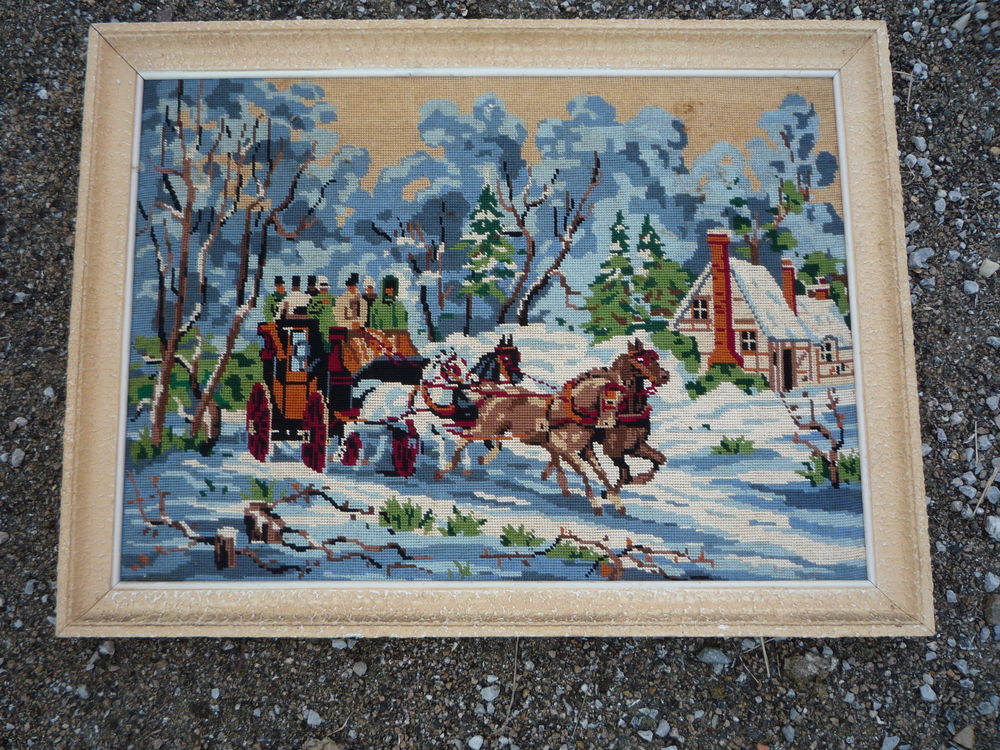 Canevas/tapisserie/diligence
71,5cm x 53,5cm Meubles