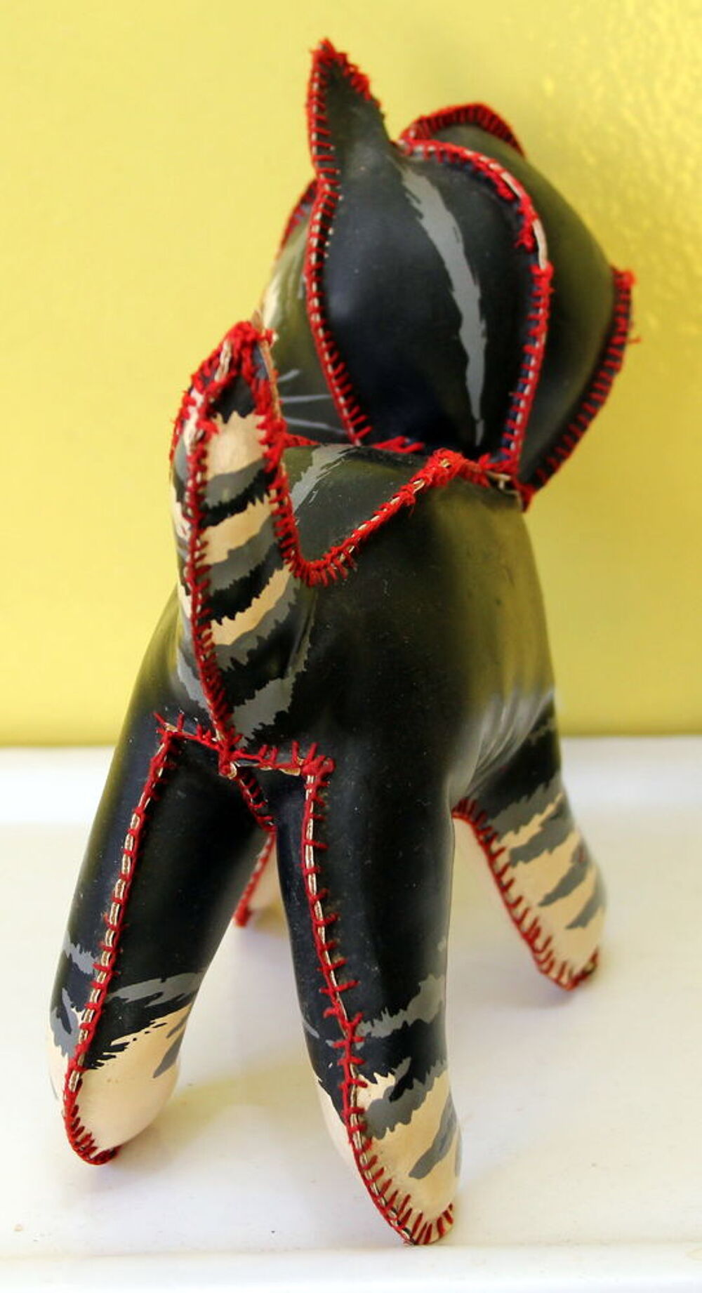 Jouet ancien CHATON vinyle cousu main 1960 Jeux / jouets