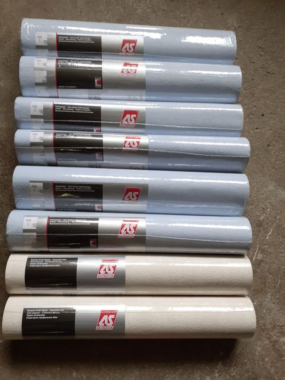 6 Rouleaux Papier Peint Bleu Décoration