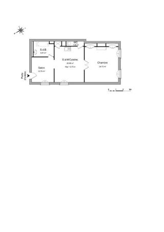  Appartement  louer 2 pices 64 m