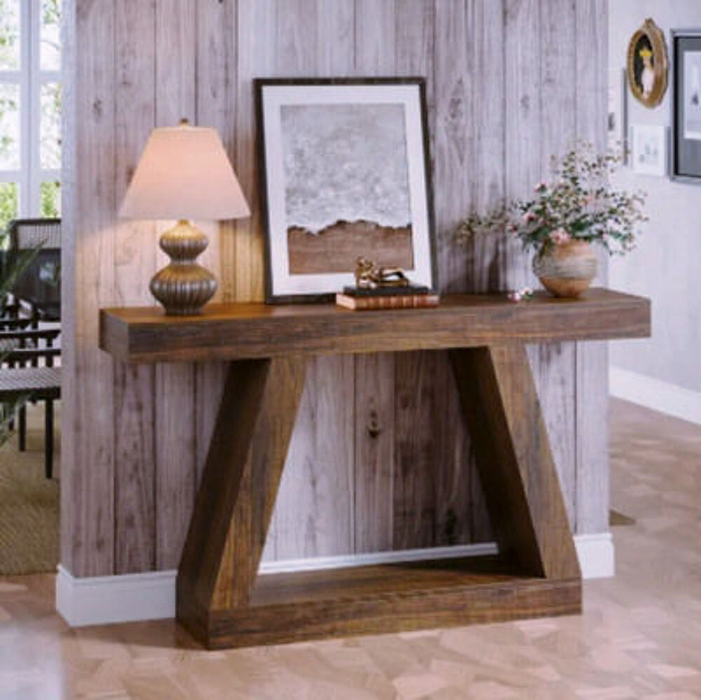 Console en bois massif ? design en A, meuble d'entr&eacute;e modern Meubles