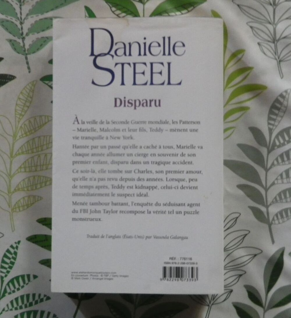 DISPARU de Danielle STEEL Ed. France Loisirs Livres et BD