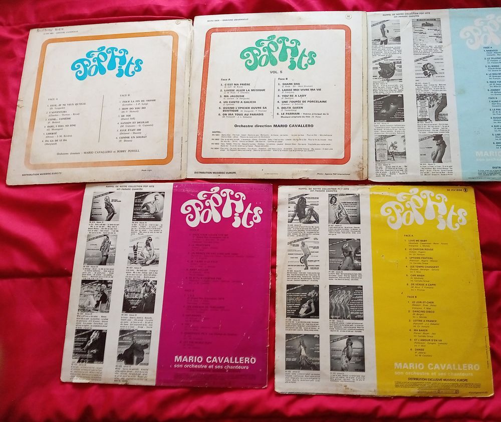 MARIO CAVALLERO / 5 X DISQUES 33 TOURS CD et vinyles