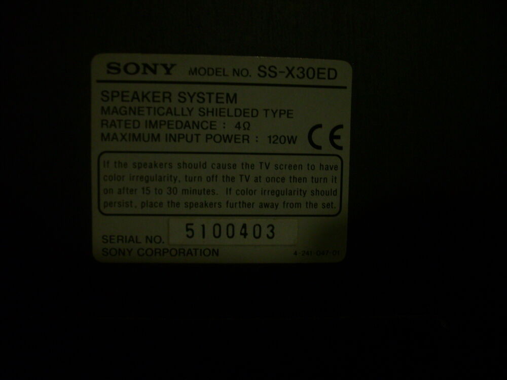 enceintes Sony model SS6X30ED Audio et hifi