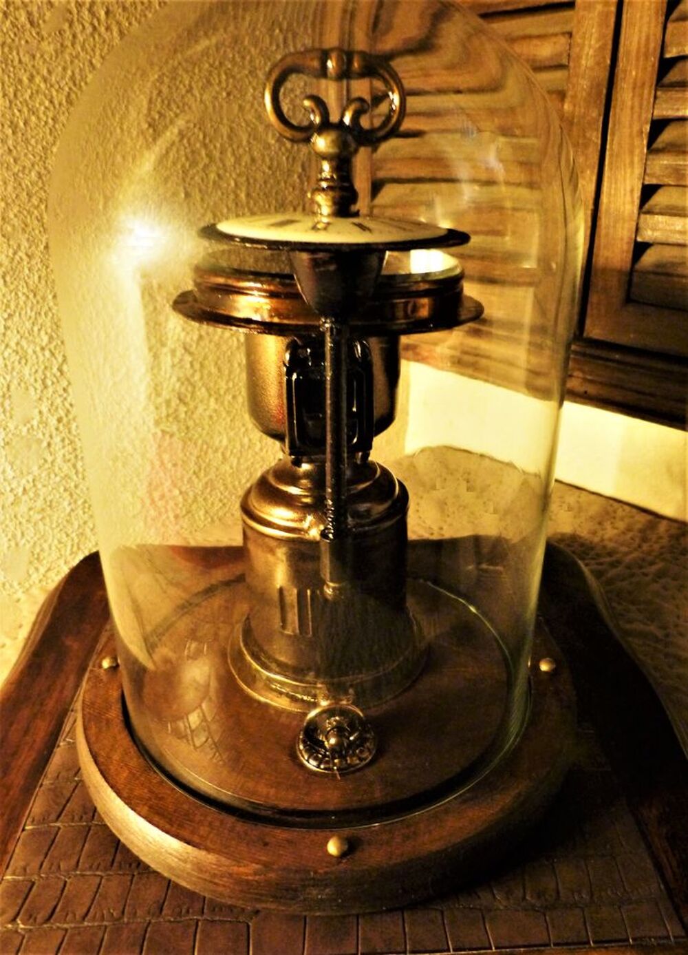 Globe de Curiosit&eacute; sur Plateau"TIME ANALYSIS" Cr&eacute;a Steampunk Décoration