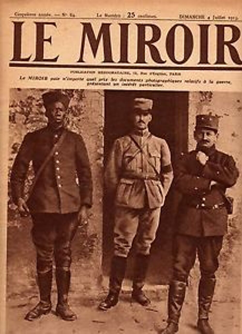 Revue Le Miroir, hebdomadaire photographique, 1915 Livres et BD