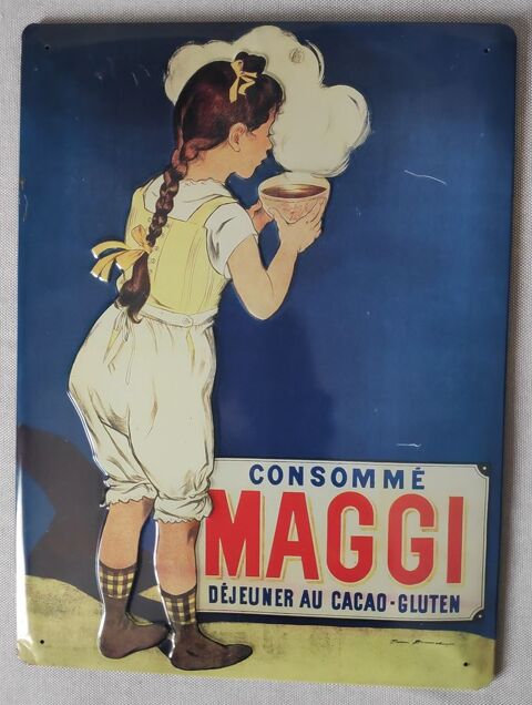 Plaque mtal publicitaire MAGGI 40 Courtisols (51)