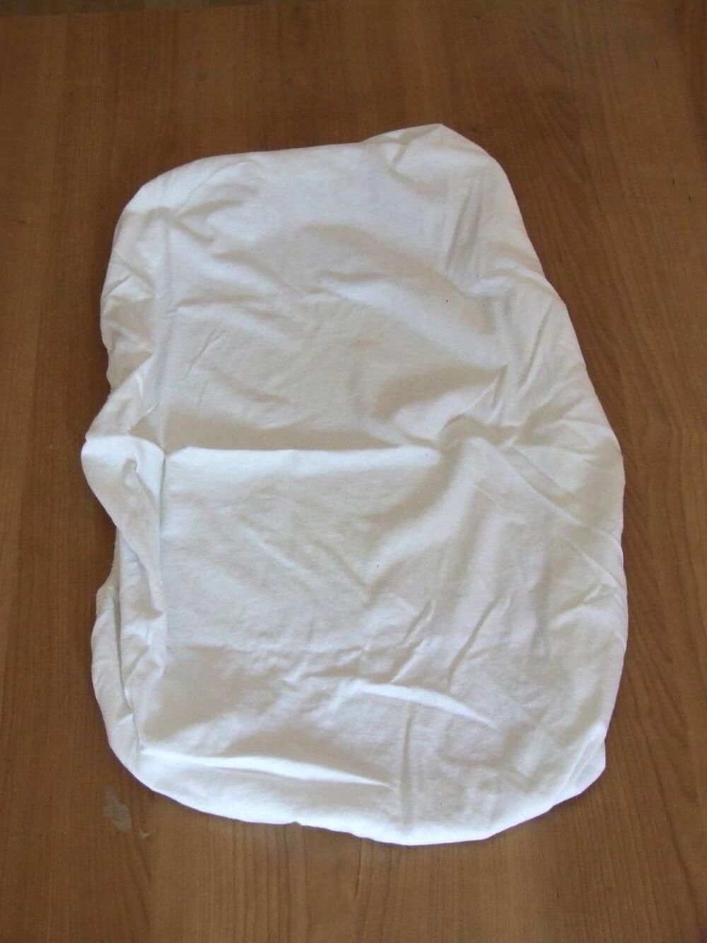 Drap housse jersey pour landau ou berceau, Blanc, TBE Puériculture