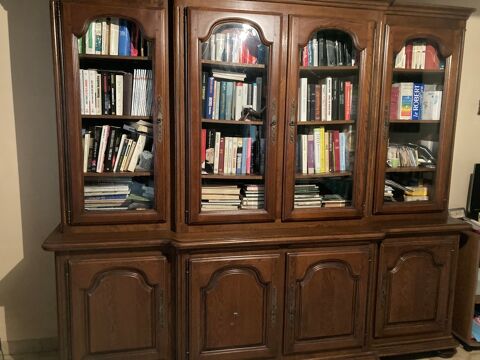 Bibliothèque en bois avec portes vitrées 500 Oyré (86)