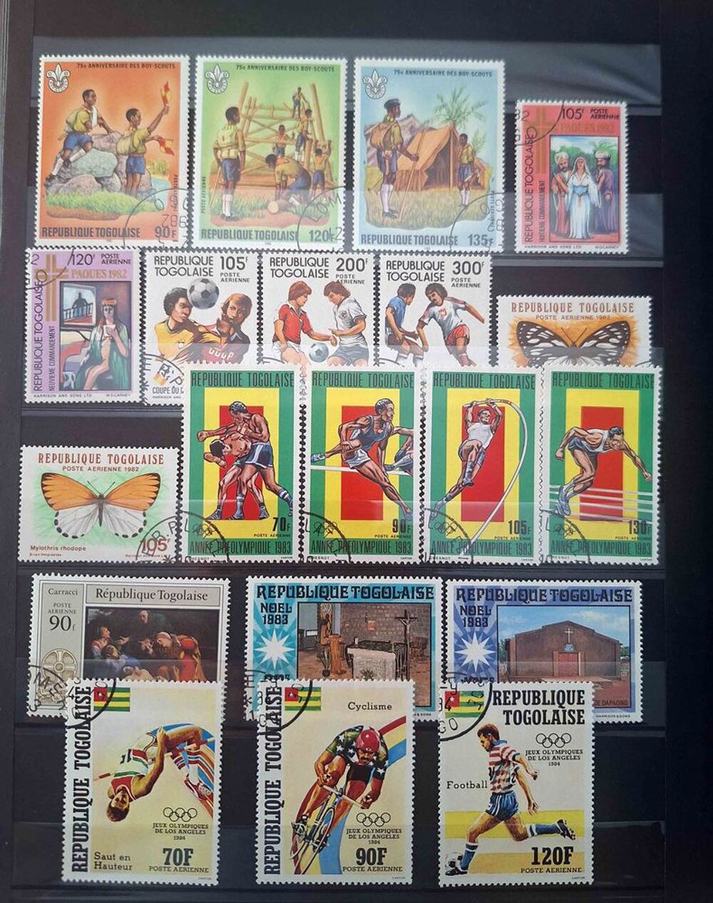 S&eacute;rie de timbres de collection du Togo A 