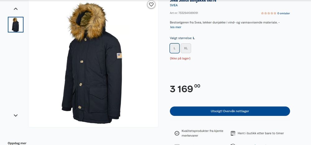 Veritable Parka Su&eacute;doise SVEA , duvet d'oie . Vêtements