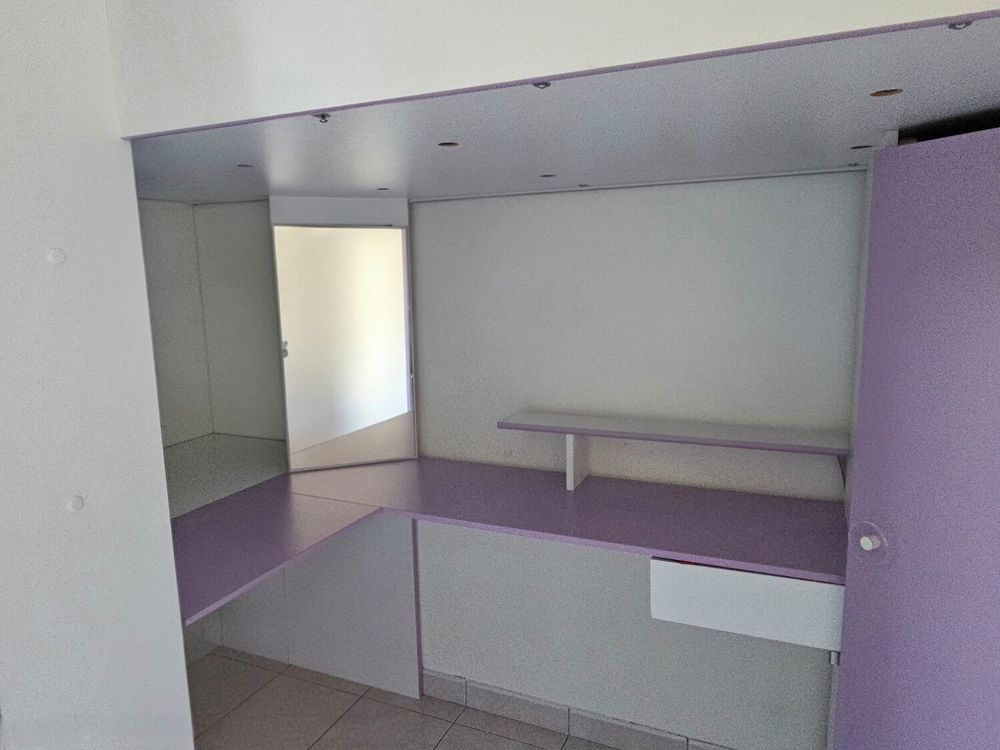 Lit mezzanine + matelas -blanc lilas ? MILA (marque PARISOT) Mobilier enfants