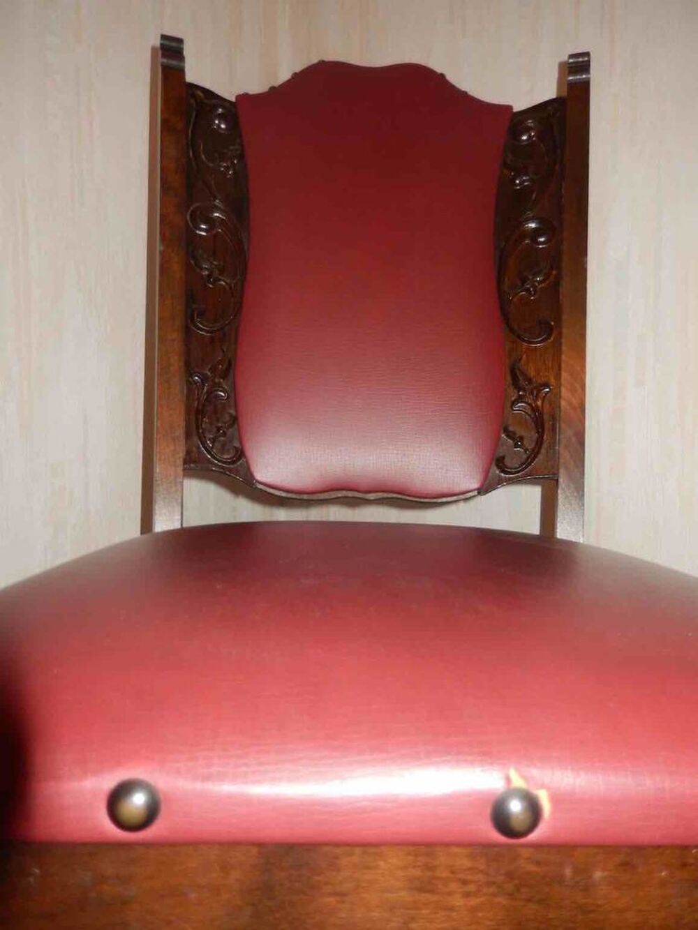 3 chaises de salon bois Meubles