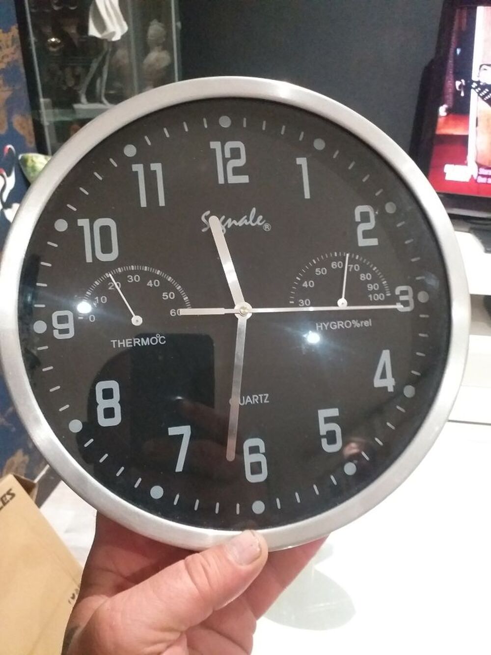horloge murale en inox 22 centimetres de circonf&eacute;rence Décoration