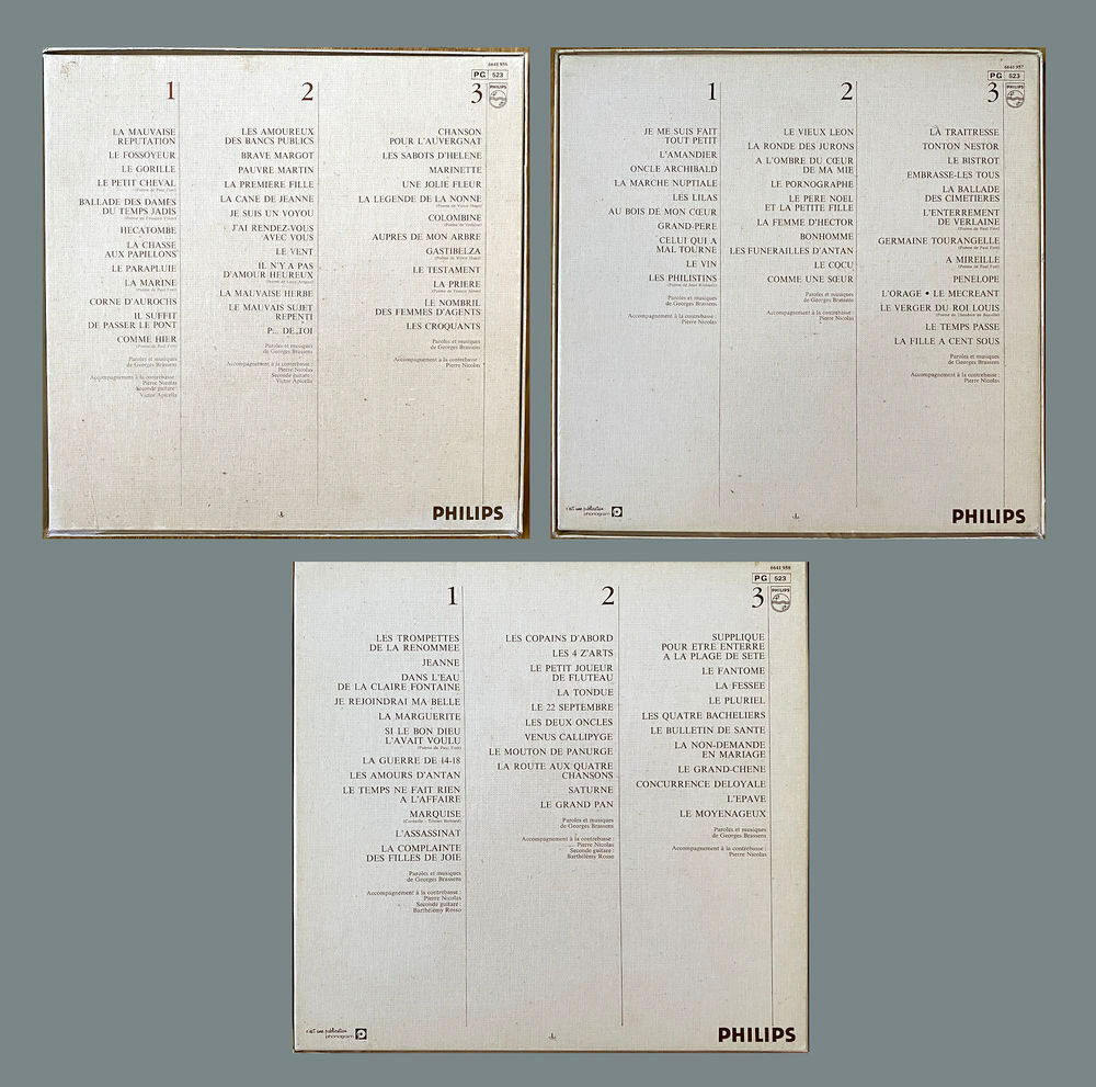 Georges Brassens 3 coffrets de 3 vinyls CD et vinyles