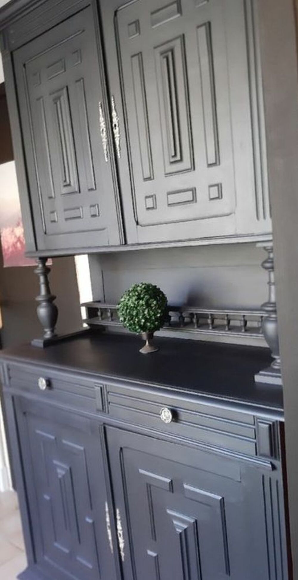 Vaisselier noir, blue , meuble en bois Meubles