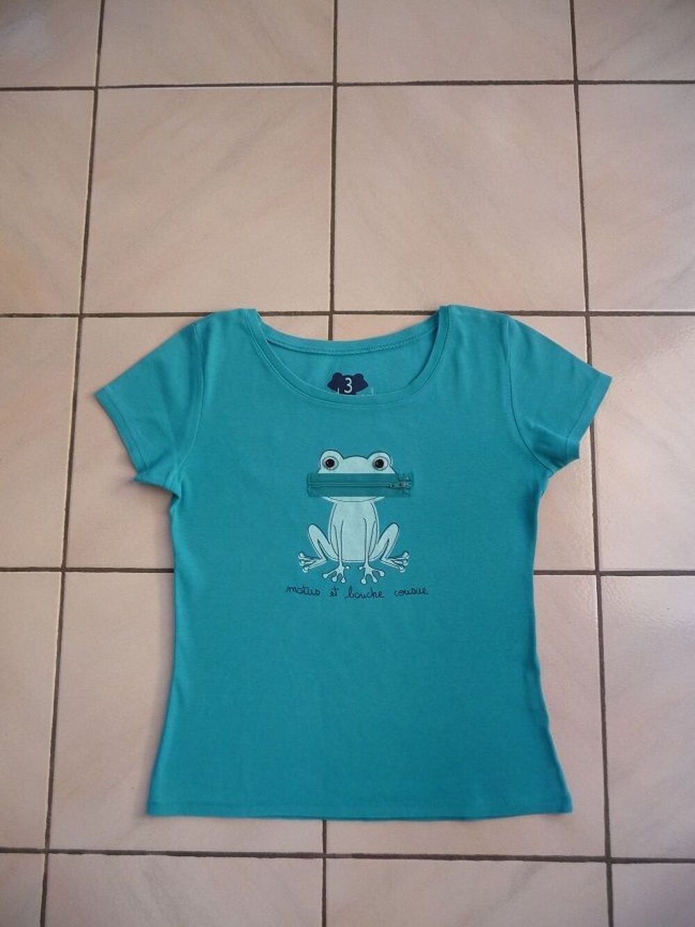Tee-shirt turquoise Grenouille CACHE-CACHE Vêtements