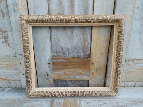 Cadre Bois Sculpté Moulure Décor Strié Zébré 33cm x 27cm  Loches (37)