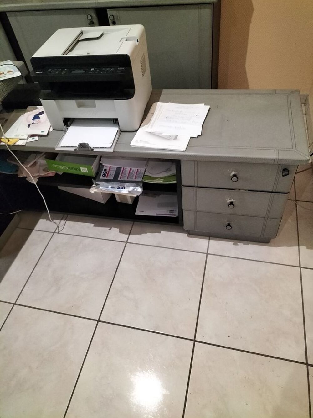 grand bureau avec commode et console Meubles