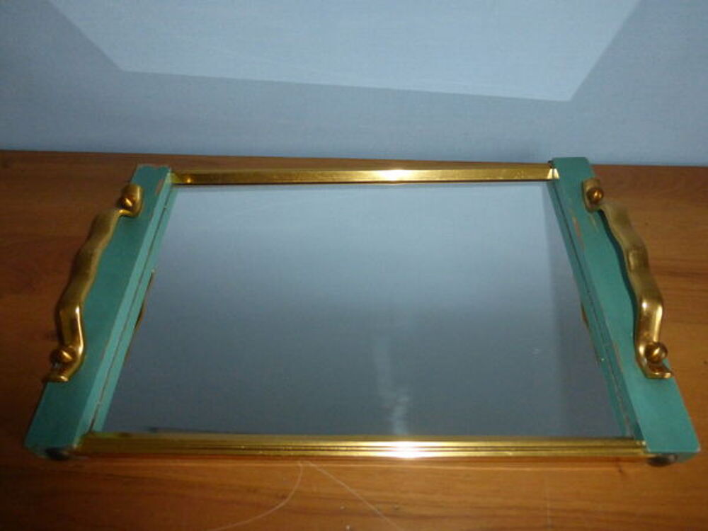 PLATEAU MIROIR VINTAGE - rectangulaire Décoration