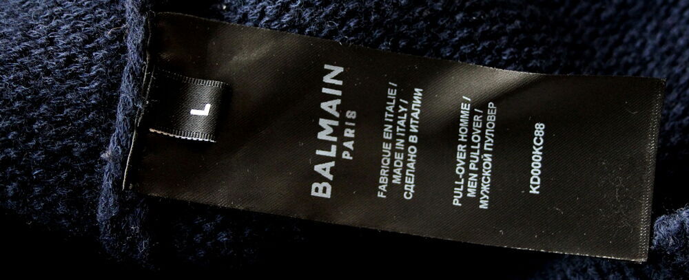 Pull marine BALMAIN T.L Vêtements